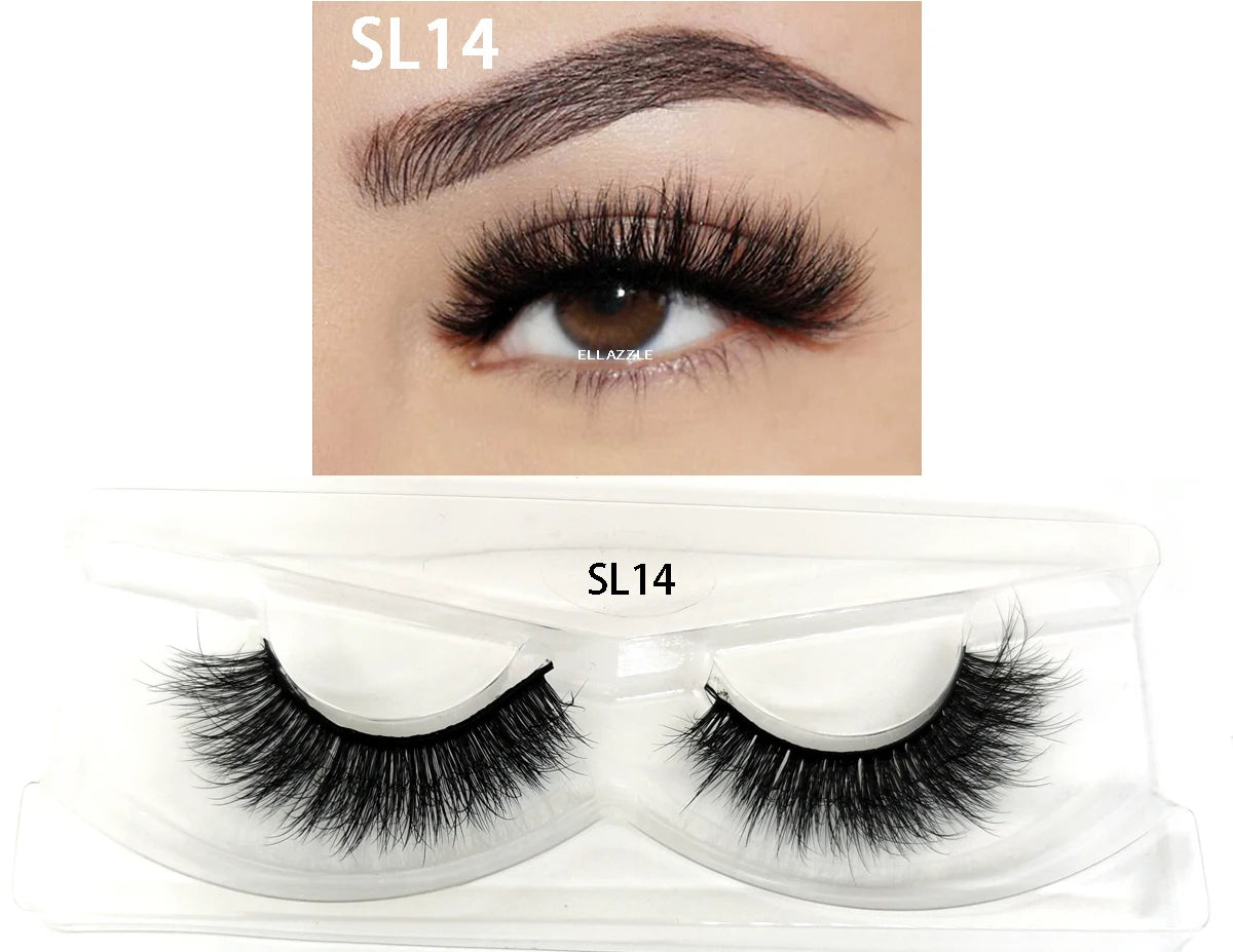 1 Pairs Makeup Eyelashes 3D Mink Lashes Fluffy Soft Wispy Natural Cross Eyelash Extension Reusable Lashes Mink 5D False Eyelash