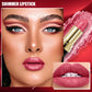 Pearly Glitter Velvet Lipstick,Metallic,Waterproof,Long-lasting,Shimmer,Diamond Lipstick,Glitter Lip Gloss, Lip Cosmetic Makeup