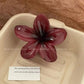 New Fashion Sparkling Flower Claw Clip for Women Transparent Sweet Ponytail Shark Clip Versatile Girl Hair Accessories