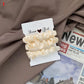 3Pcs/Set Smooth Silky Hair Scrunchies Women Ponytail Holders Rubber Bands Hair Ties Silk Satin Solid Color Small Intestine Ring