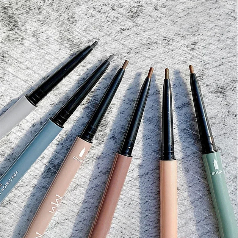 Maxfine Ultra Fine Triangle Eyebrow Pencil Precise Brow Definer Long Lasting Waterproof Morandi Cool Brown Eyebow Makeup 6 Color