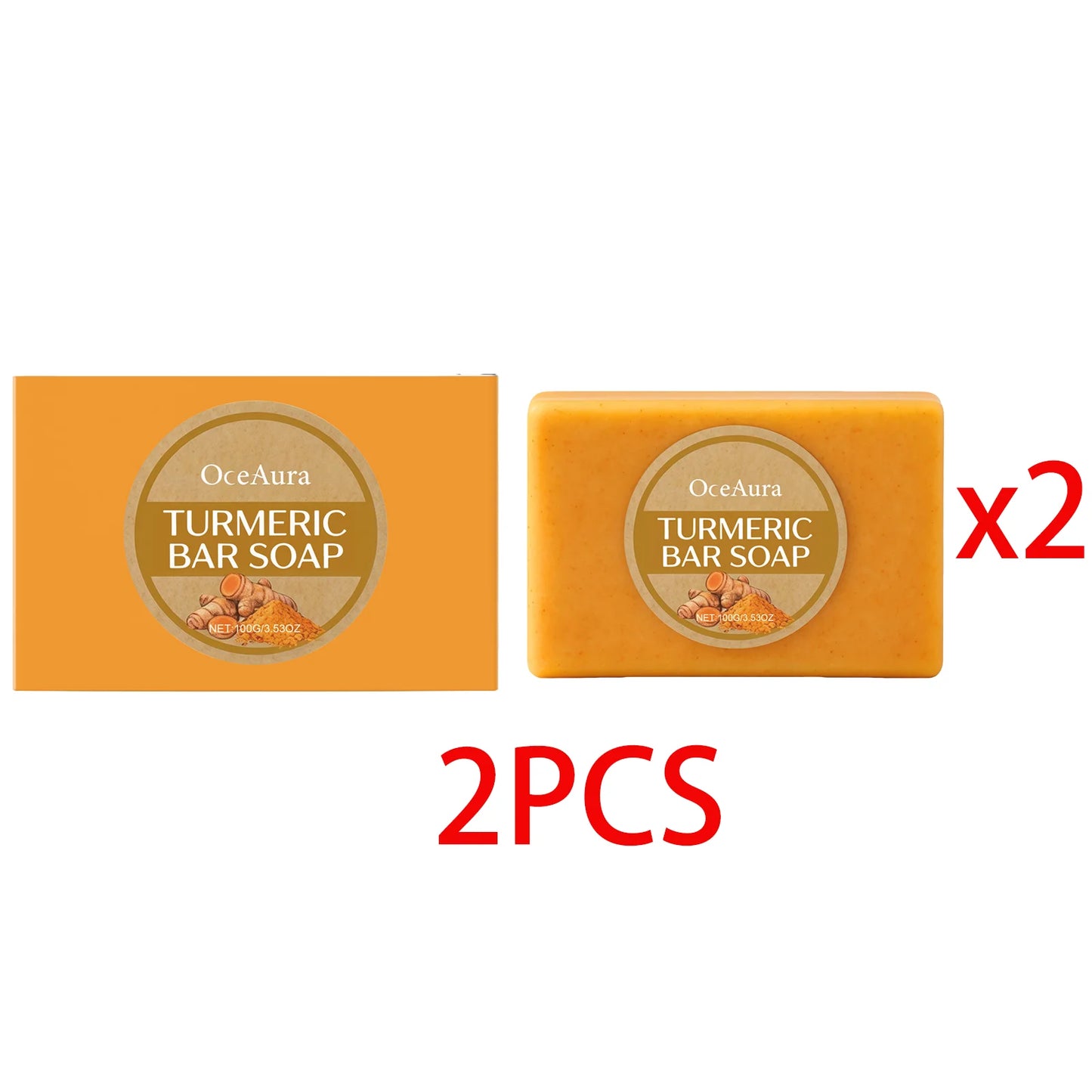 Organic Turmeric Soap Handmade Soap Natural Skincare Bar For Moisturizing And Exfoliating Body Face Cleaning Skin Gentle Care