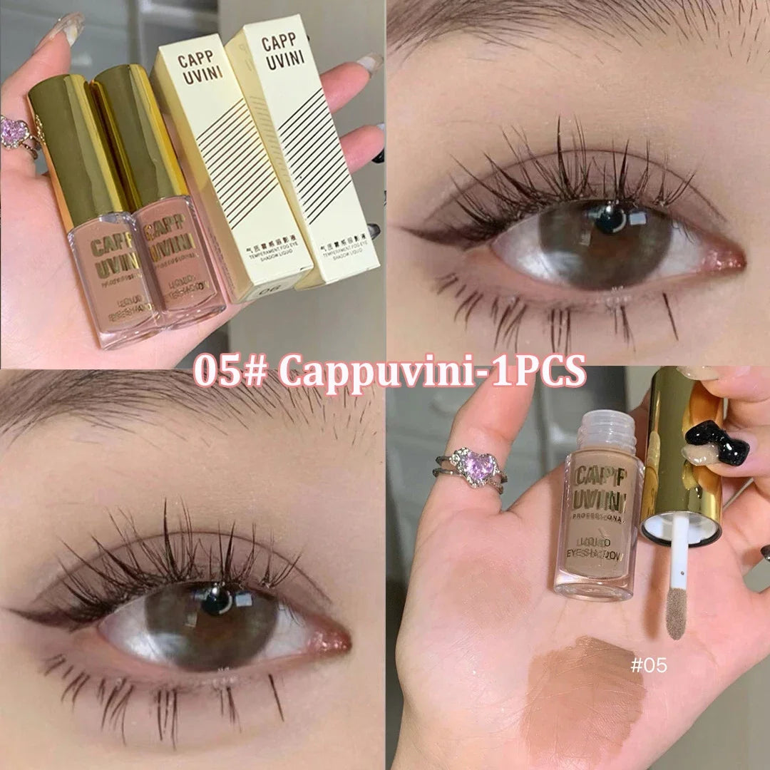 Brown Glitter Liquid Eyeshadow Stick Contour Blush Pigment Fine Shimmer Matte Natural Cheek Milk Coffee Shadow Cream Eye Makeup