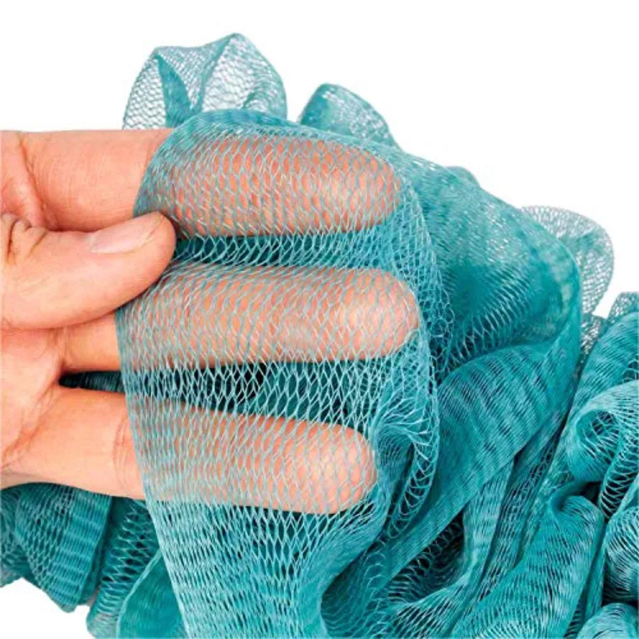 Back Scrubber for Shower Loofah Long Handle Bath Body Brush Soft Nylon Mesh Sponge On a Stick for Shower Men Women Elderly Exfo