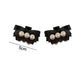 2Pcs Black Bow Small Hair Claw Women Girl Hair Grab Clip Side Clip Forehead Bangs Hair Styling Clip Sweet Headdress