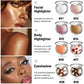 Pearlescent Sparkle Highlight Palette Bronze Shimmer Fine Powder Cream Glitter Eyeshadow Blusher Shiny Face Brightening Makeup