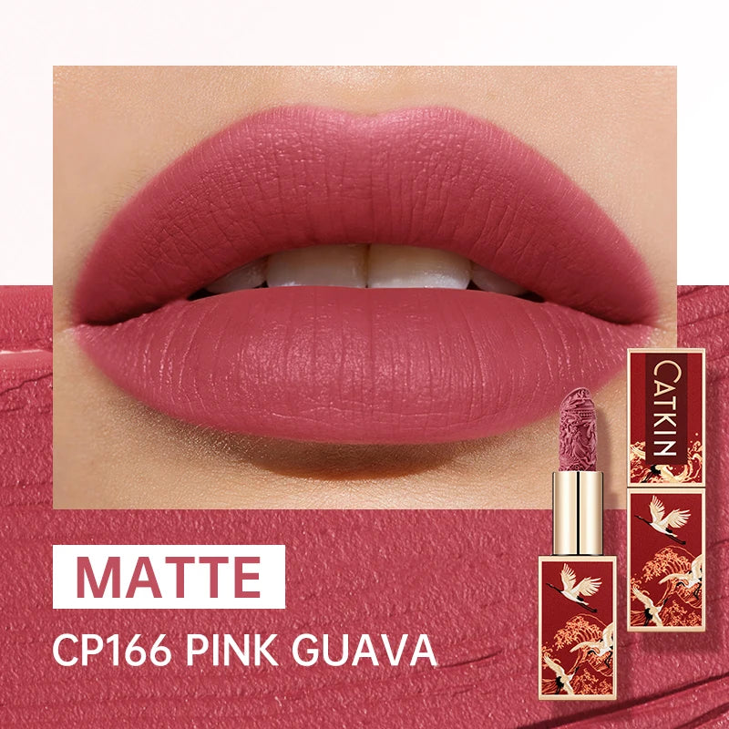CATKIN Makeup Velvet Matte Lipstick, Hydrating Satin Long Lasting lipstick with Smooth and Creamy Texture