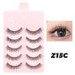 DINGSEN 5 Pairs Manga Lashes Eyes Lashes Soft Natural Long Eyelashes Fake Lashes Anime Wispy Strip False Eyelashes Makeup