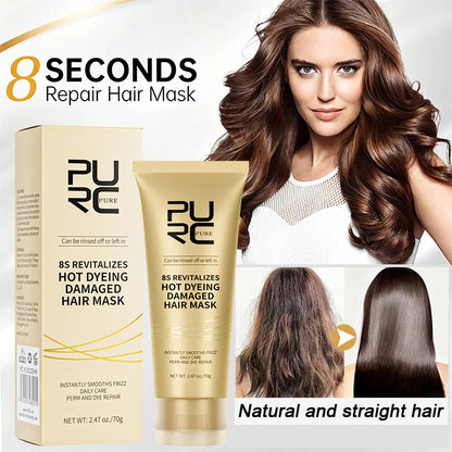PURC 8 Seconds Repair Damaged Hair Mask Smoothing Soften Deep Conditioner Keratin Hair Treatment Strengthens Hair Care Product