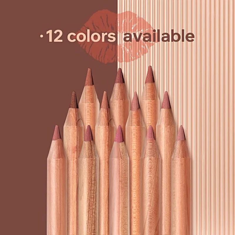 Nude Matte Lip Liner, Waterproof Long Lasting High Pigment Lip Pencil, Smooth Precise Lip Makeup Gift for Women