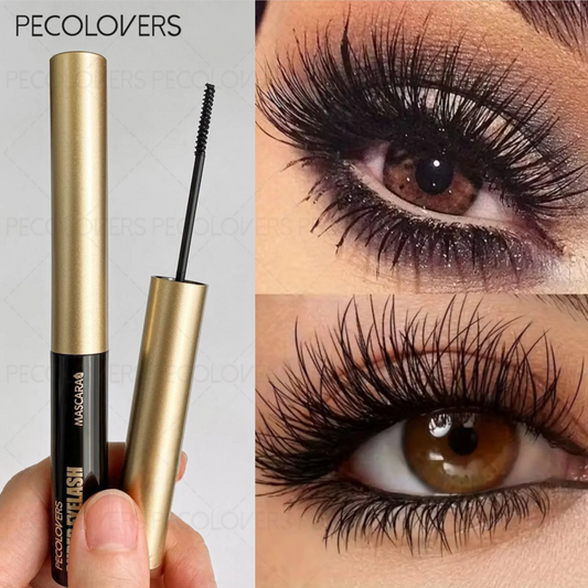 4D Silk Fiber Mascara, Waterproof Lengthening Curling, Waterproof Clump-free Long-lasing, with Thin Brush, Beginner-Friendly