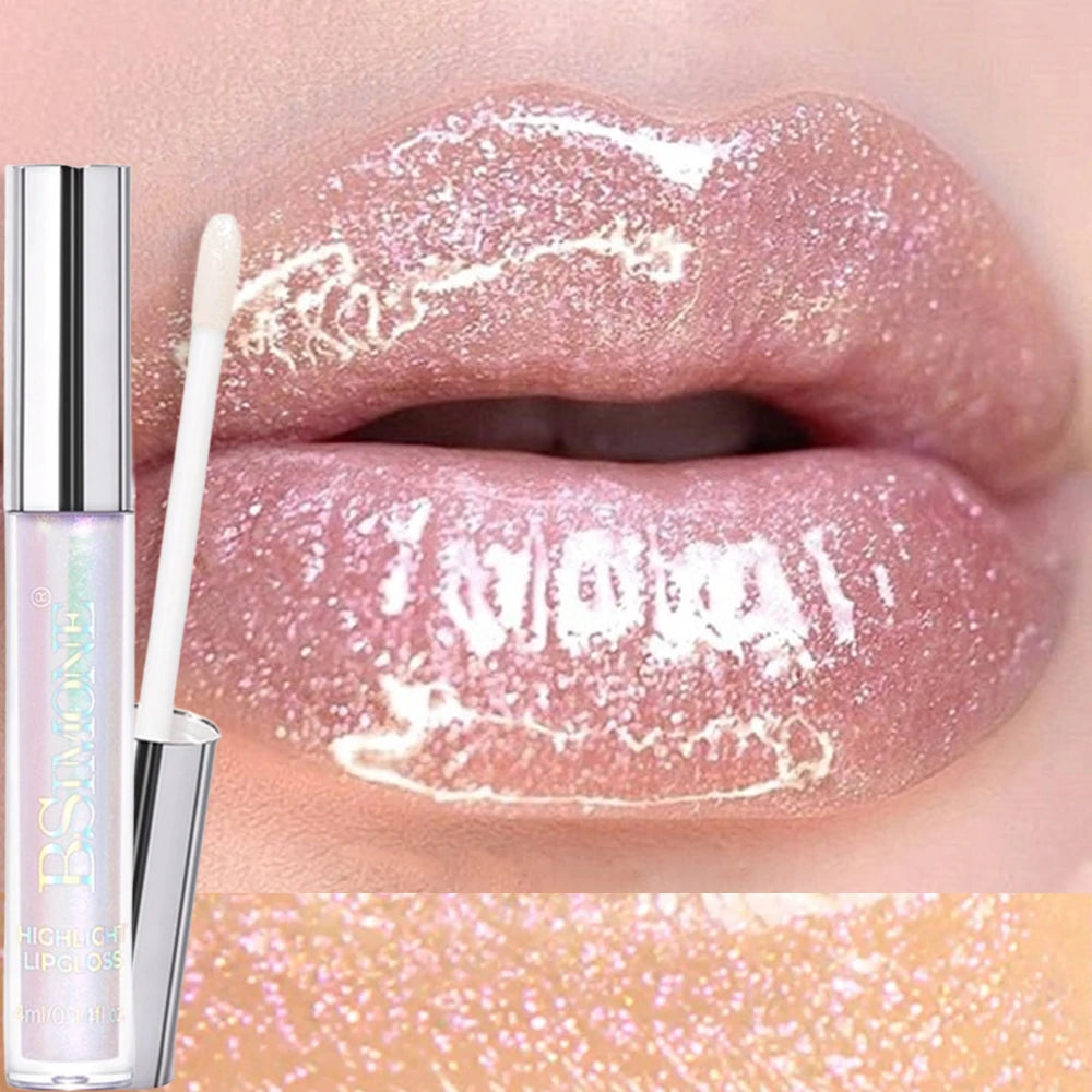 6 Colors Diamond Glitter Lipgloss Makeup Metallic Shimmer Moist Liquid Lipstick Pearl Lip Glaze Jelly Tint Sexy Shiny Cosmetics