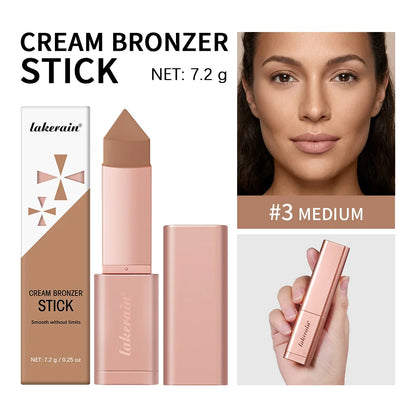 3D Bronzer Contour Stick Face Makeup Lasting Smooth Contour Bronzing & Contouring 2 IN 1 Creamy Bronze Stick Cosmetics 5 Colors