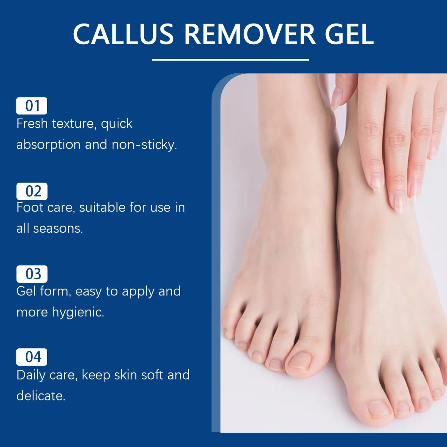 Foot Callus Remover Gel Hydrating Smooth Feet Skin Anti Drying Cracked Heel Repair Cream Soften Calluses Dead Skin Removal Gel