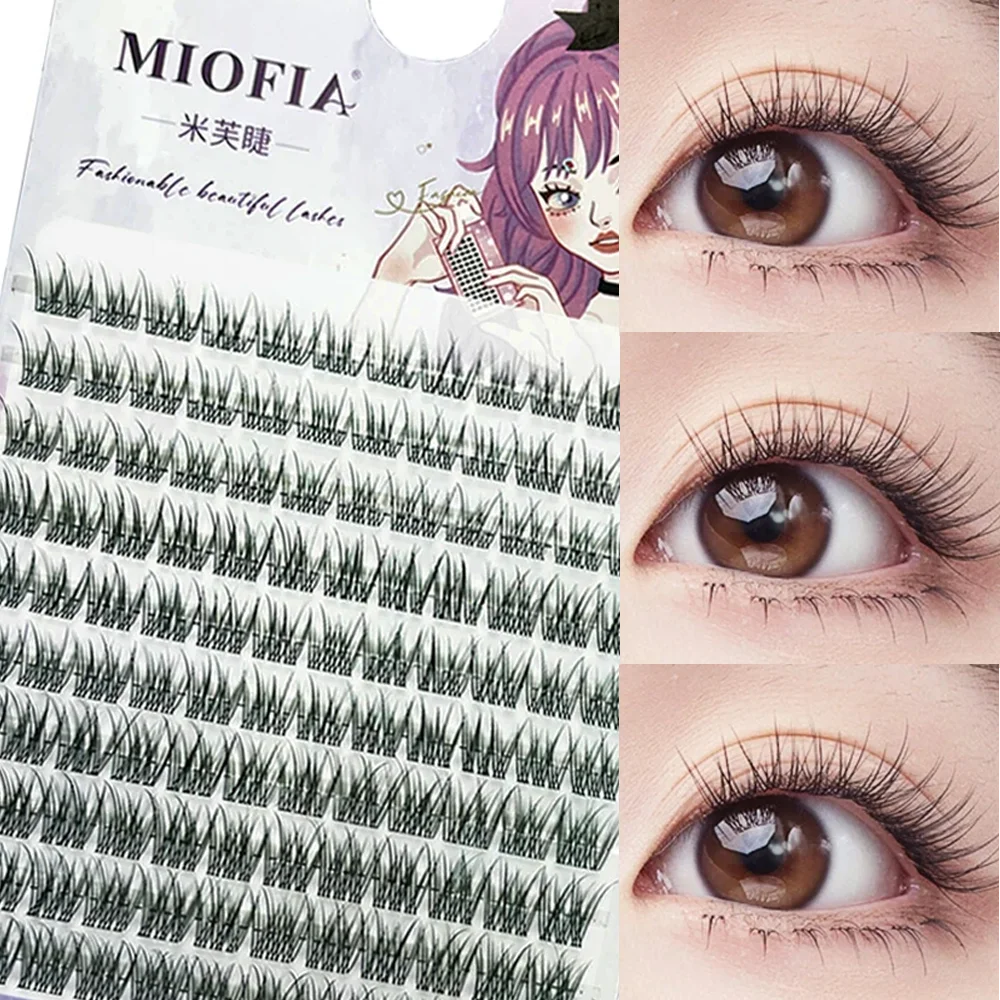 1/box 120 Bundles Mink False Eyelashe Natural Russian 3D laes Individual Eyelash extension cluster makeup tool wholesale lashes