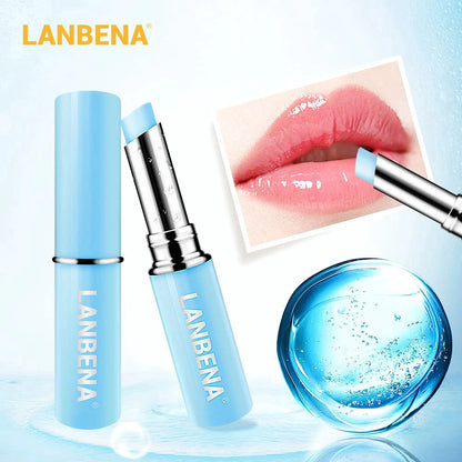 LANBENA Hyaluronic Acid Lip Balm Lip Plumper Moisturizing Reduce Fine Lines Long-lasting Hydration Protecting Dry Lip