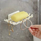 1Pc Wall Mounted Soap Bar Holder For Shower Self Adhesive Drain Soap Dish With Hooks Bathroom Kitchen Storage Rack Keep Soap Dry