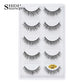 3D Faux Mink Lashes X05 Fluffy Wispy False Eyelashes 5Pairs Reusable Soft Volume Eyelashes Natural Look for Daily & Party Makeup