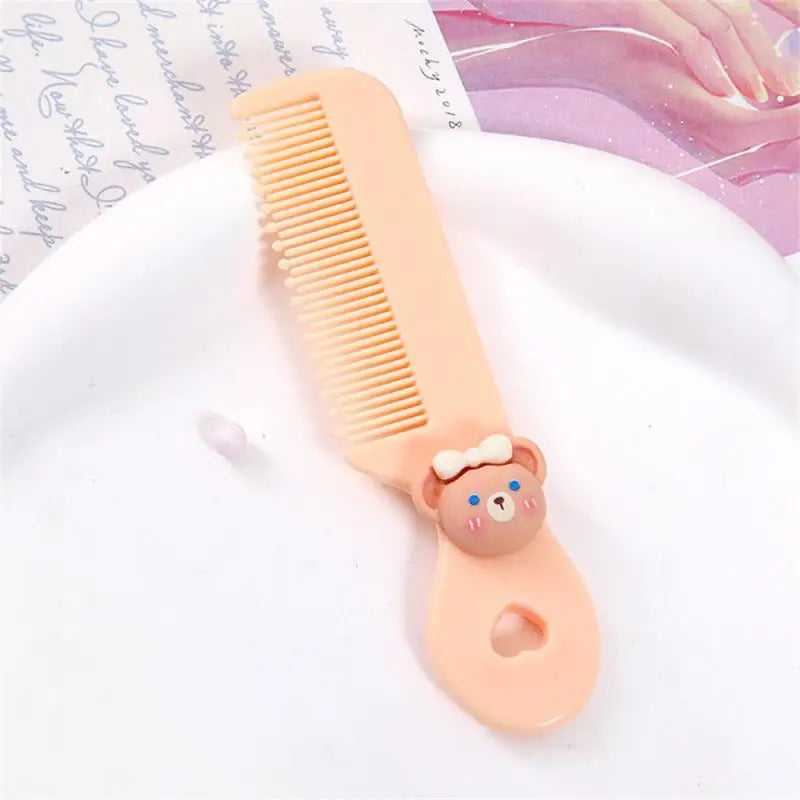 Hair Comb Smooth Handle Cartoon Children's Comb Newborn Hair Cleaning Supplies Infant Comb Head Massager Baby Care Accessories