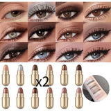 MAGIC CASA 12 Color Capsule Eyeshadow Set Highlighting and Crouching Eyeshadow Non-Smudging Eye Contour Set