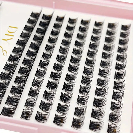 1Box Individual Lashes Clusters DIY Lash Extensions Book, D Curl Lash Clusters Eyelash Extension at Home