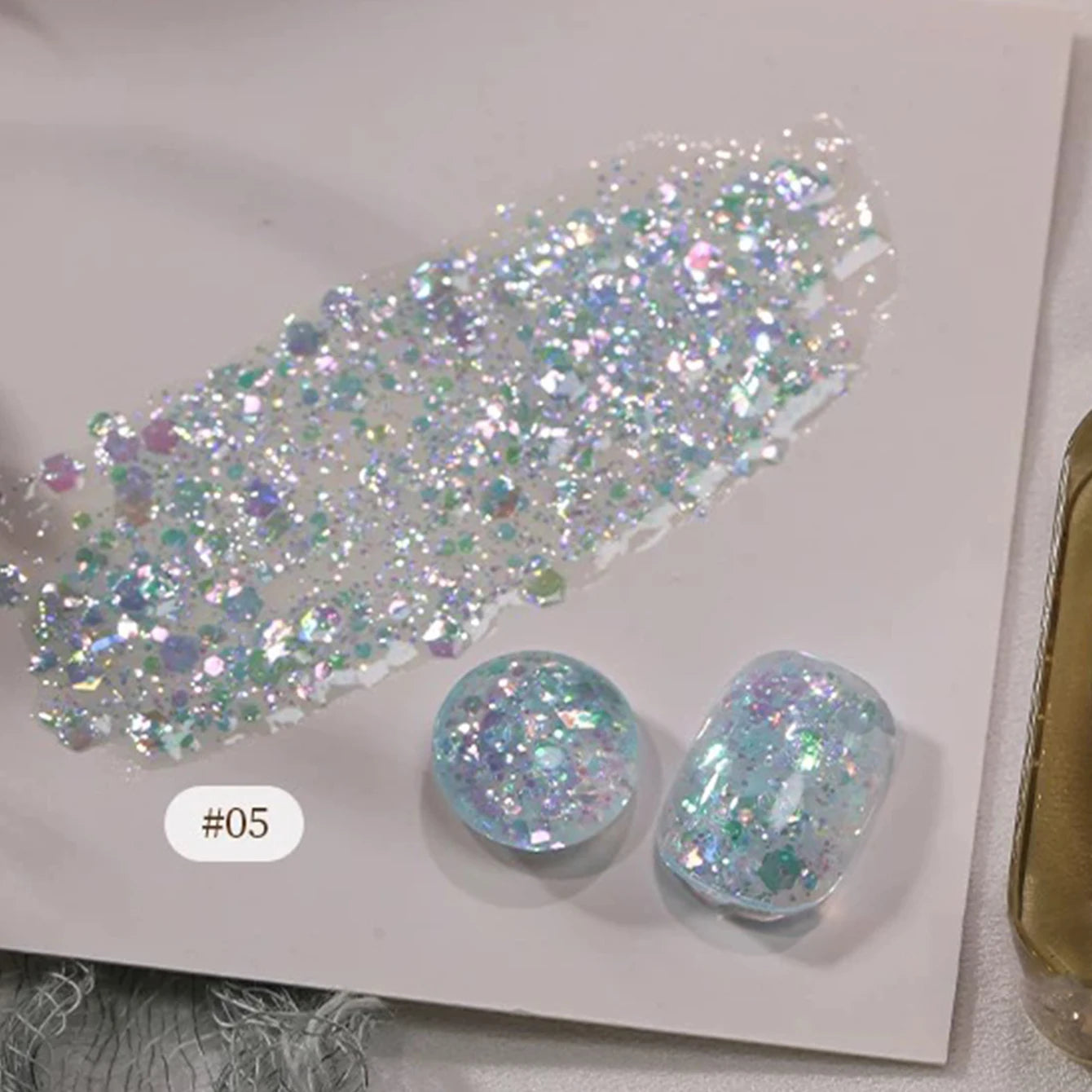 MIANEL 1-12PCS Star-chasing Moon-chasing Gel Nail Polish 2026 Popular Whitening Strobe Sequin Flashing Nail Polish White Nails