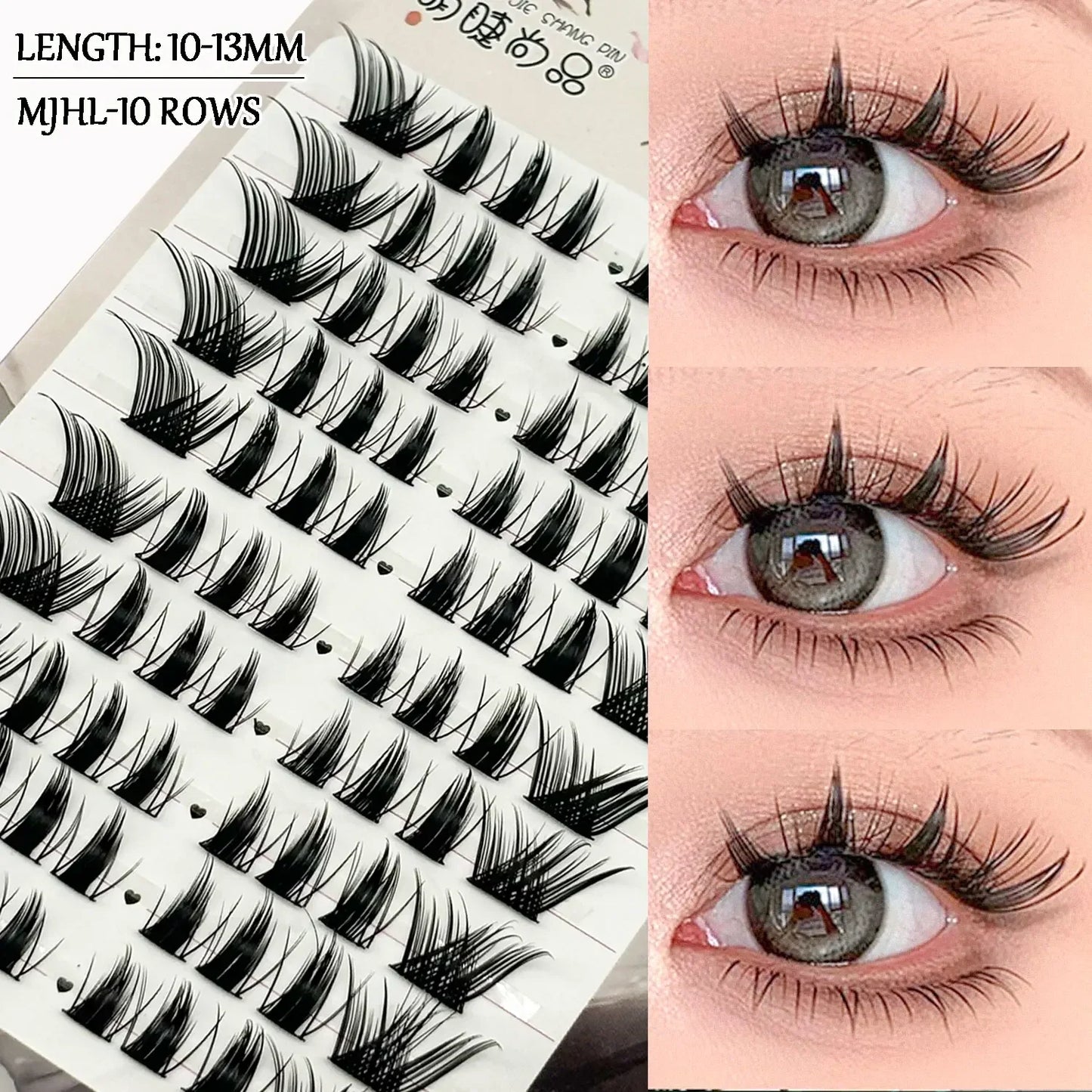 Noglue Eyelashes Natural False Eyelashes DIY Lashe Clusters Glue Strands Eye Lashes  Adhesive Eyelash Artificial Eyelashes