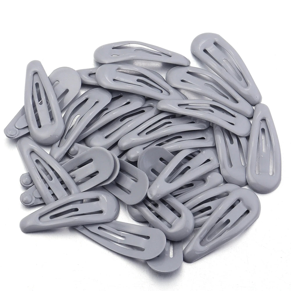 60pcs/lot Colorful Y2K BB Hair Clips Mini Metal Waterdrop Hair Pins Clips Snap Barrettes For Girls Hair Accessories