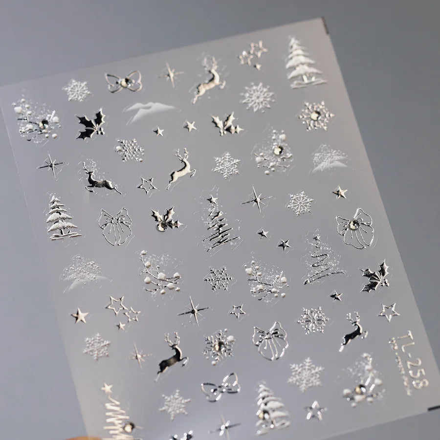 Golden Thread Butterfly Jelly Series Nail Art Stickers High Quality New Bronzing DIY Manicure Decal Decoration