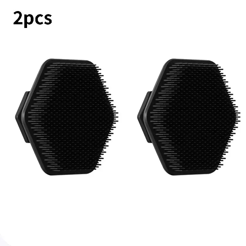 Exfoliating Silicone Brush Cleanser No Slip Handle Body Scrubber Cleans and Massages Skin Bathroom Accessories Bath Brush