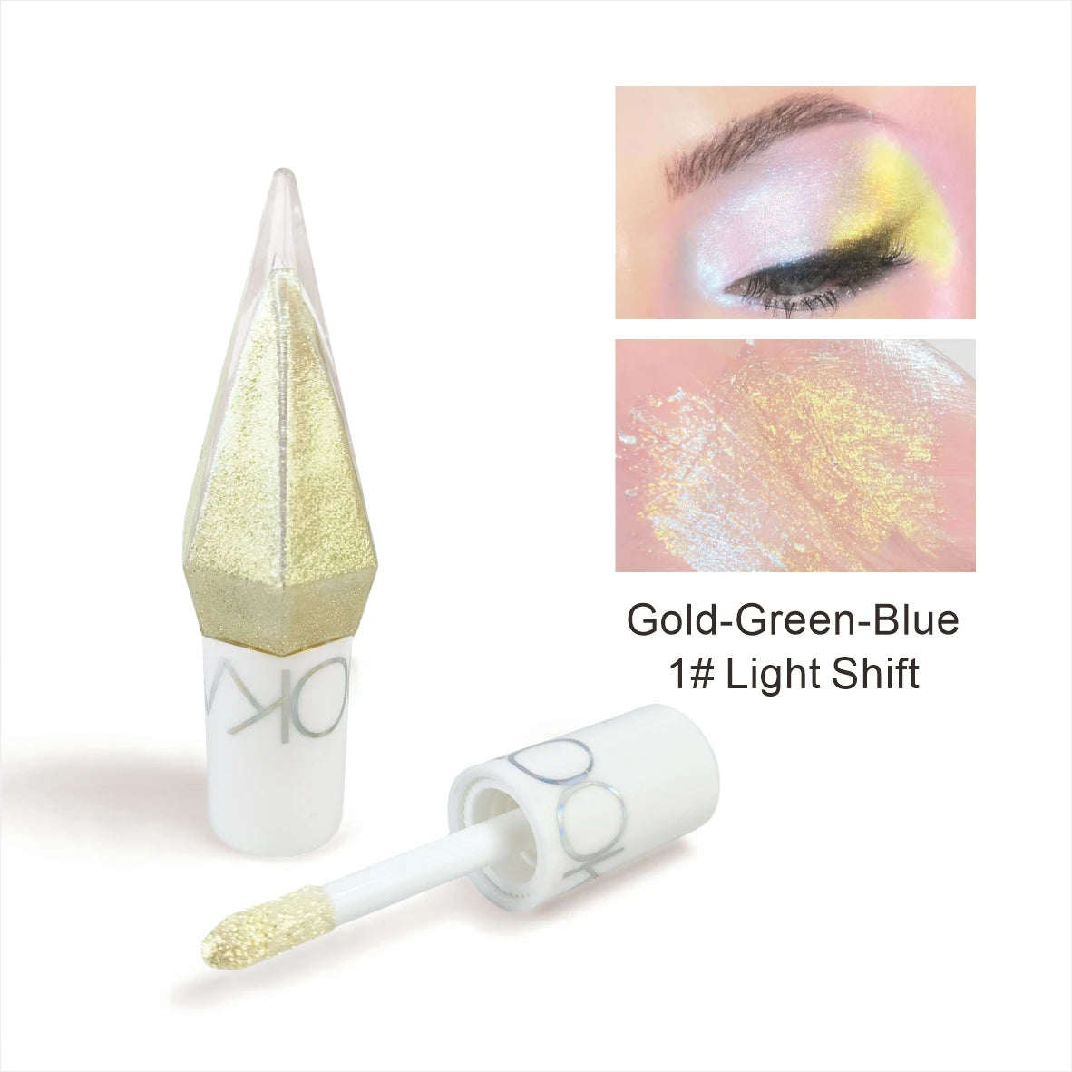 Waterproof Optical Chameleon Liquid Eyeshadow Gradient Glitter Eyeshadow Makeup Polarized Change Color Eyeshadow Liquid Cosmetic