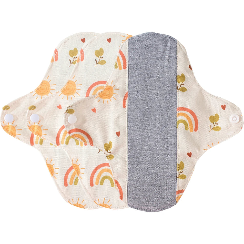 3pcs/Pack Small Reusable Washable Sanitary Pads Graphene Lining Soft Daily Panty Liners Light Flow Incontinence Cotton Pads