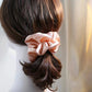 100% Pure Mulberry Silk Large Scrunchies Elastics Bands Hair Ties Gum Ropes Ponytail Holders Hair Accessories for Women Girls