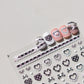 Sweet Pink Bowknot Black Lace Heart Nail Stickers 3D Self Adhesive Nail Art Stickers Manicure Decorations Decals DIY Accessories