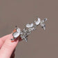 Y2K Silver Metal Butterfly Hairpins Women Stars Side Bangs Barrettes Seamless Duckbill Hairs Clips Girls Hair Accessoires