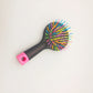 Rainbow Air Volume Paddle Hair Comb Brush with Makeup Mirror Detangler Hair Curl Straight Massage Comb Brush Hair Styling Tools