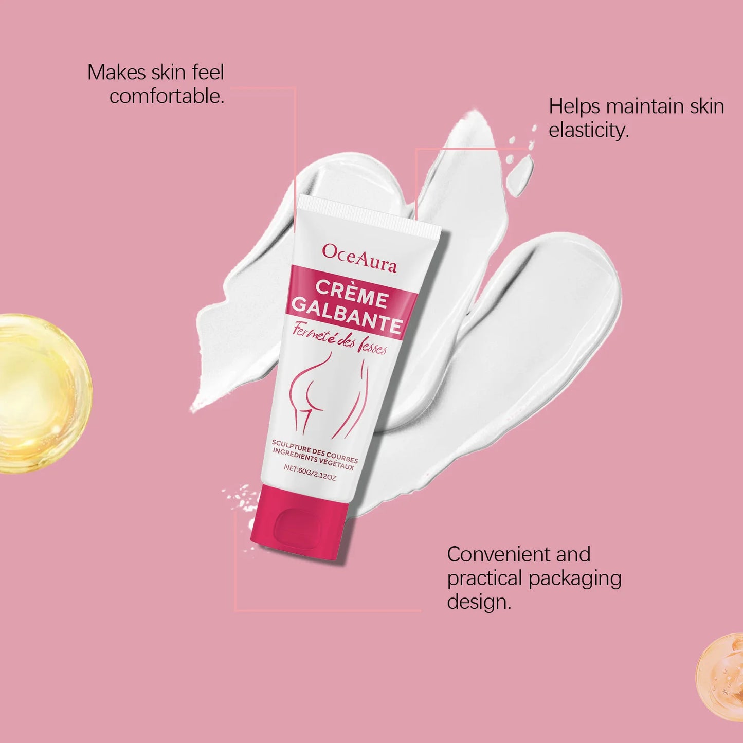 OCEAURA Hip Enlargement Cream Rapid Growth Firming Lifting Plump Shaping Sexy Deep Hydration Improving Roughness Skin Care Cream