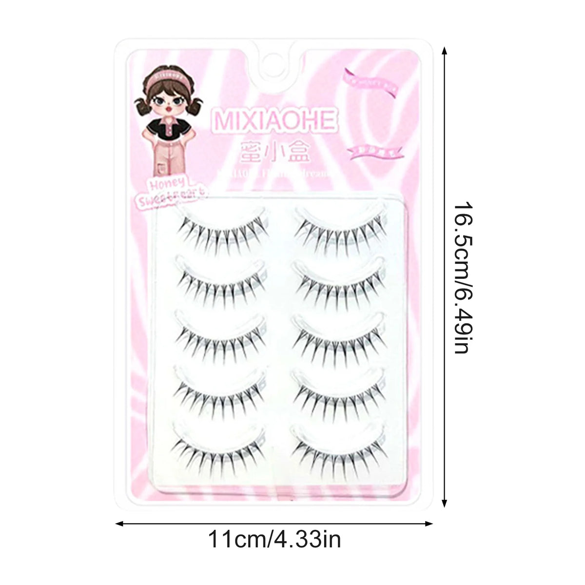 Korean Style False Eyelashes strips Clear Lightweight Natural Look Individual cluster Lashes for Women K-Pop Makeup