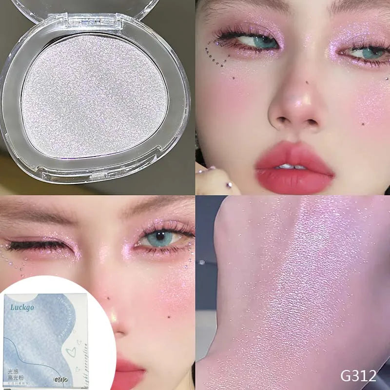 Light Perception Highlighter Powder Makeup Diamond Glitter Eyeshadow Palette Bright Shiny Illuminator Face Eye Makeup Cosmetics