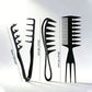 Salon Styling Comb Set Shark Tooth Fish Bone Detangling Brush Ergonomic Non-slip for All Hair Types Wet Dry Home Travel