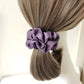 100% Pure Mulberry Silk Large Scrunchies Elastics Bands Hair Ties Gum Ropes Ponytail Holders Hair Accessories for Women Girls