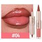Brown Matte Lip Liner Lipstick Pencil Outlines Lip Contours 2-in-1 Mirror Glass Nude Brown Lip Gloss Makeup Waterproof Non Stick