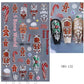 1Pcs 5D Gingerbread Man Snowflake Nail Stickers Christmas Pine Tree Cake Self-Adhesive Nail Decal Winter DIY Manicure Supplies