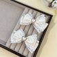 Lace Stripe Satin Bow Hair Clip Heart Rhinestone Barrettes Women Lolita Daily Wedding Party Hair Accessories Hair Clips ForWomen