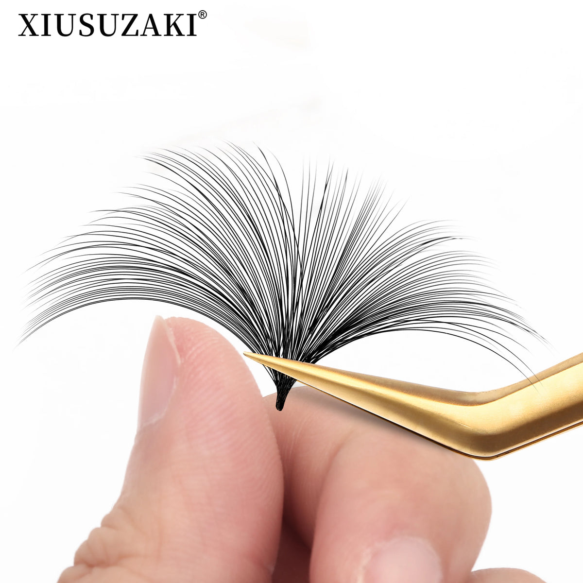 XIUSUZAKI Easy Fan Lashes Automatic Flowering Soft Premade Volume Fans Eyelash Extensions Faux Mink Fast Blooming Makeup Tools