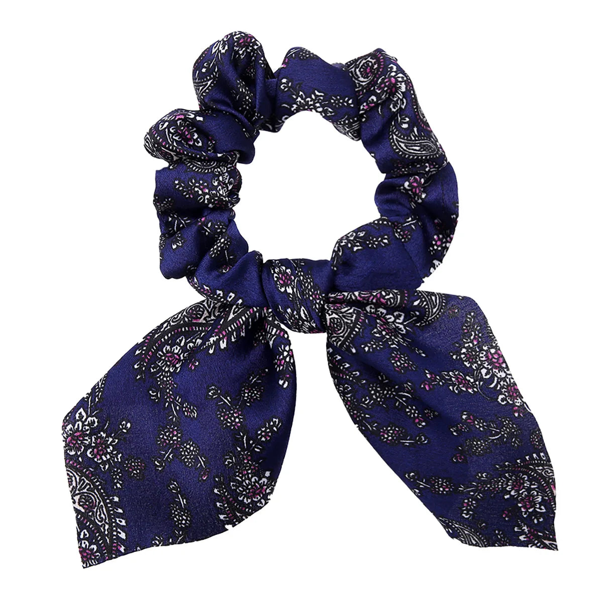 Fashion Floral Leopard Print Scrunchie Bowknot Hair Rope Women Girls Ponytail Holder Hair Ties Elastic Bands Hair Accessories
