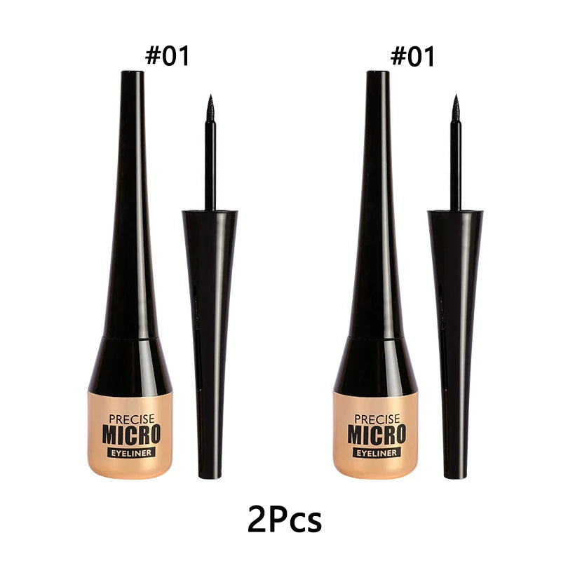 Waterproof Eyeliner Pen Quick-dry Permanent Stain-free Matte Smooth Ultra-fine Liquid Touch-up Eyeliner Cosmetics