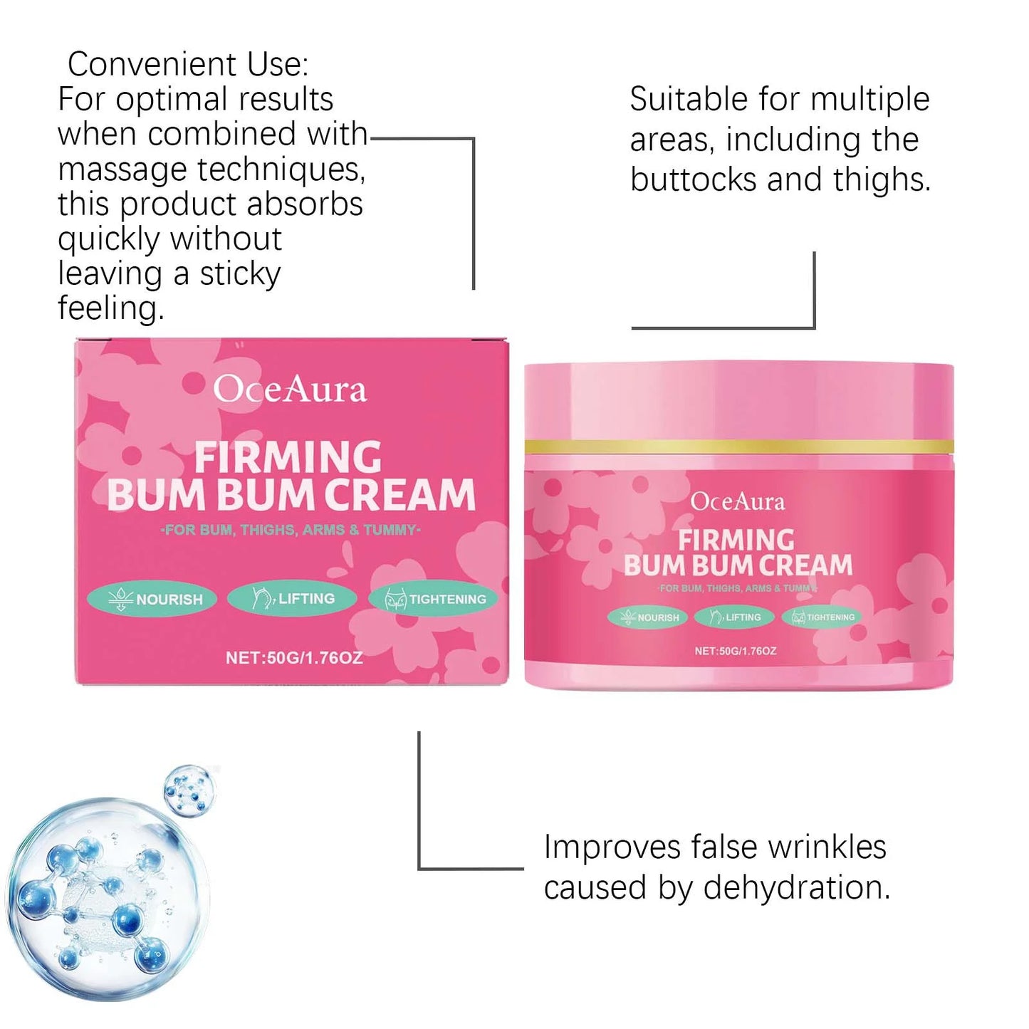 Buttock Enlargement Cream Improve Sagging Lifting Shaping Plumping Tightening Smoothing Moisturizing Sexy Body Hip Enhance Cream