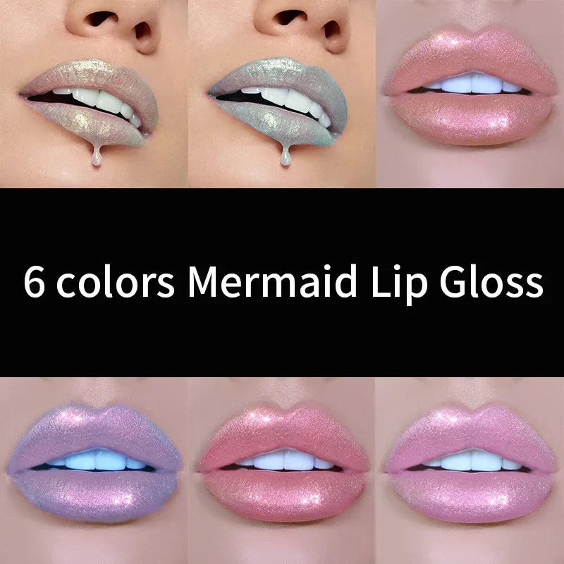 Liquid Crystal Glow Lip Gloss Laser Holographic Lip Tattoo Lipstick Pigment Glitter Lipgloss Lip Plumper Gloss Makeup