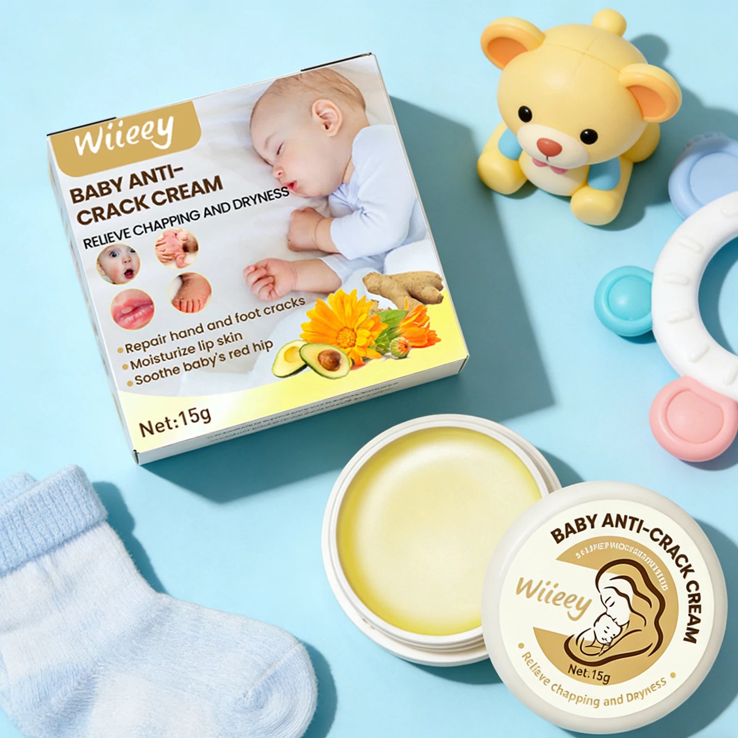 Baby Anti-Crack Cream Relieve Chapping Soothing Dryness Repair Hand Foot Cracks Body Lotion Moisturizing Soothing Lip Skin Care